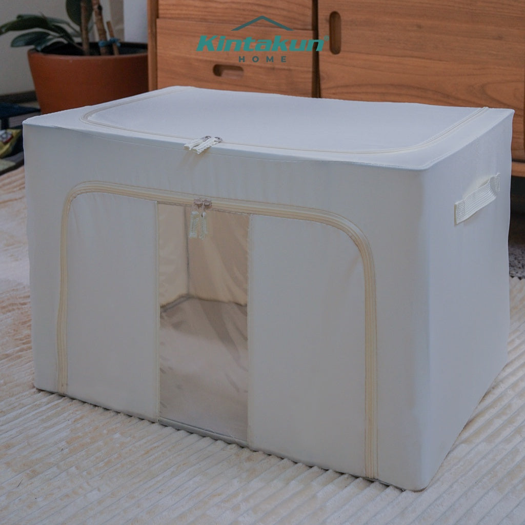 Kintakun Home Naomi Keranjang Tempat Penyimpanan Baju dengan Zipper