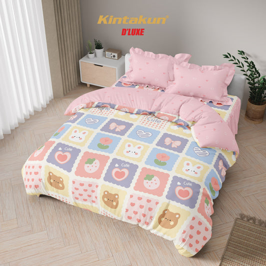 Kintakun Dluxe Bedcover Set Rumbai Patcha Tinggi 39cm