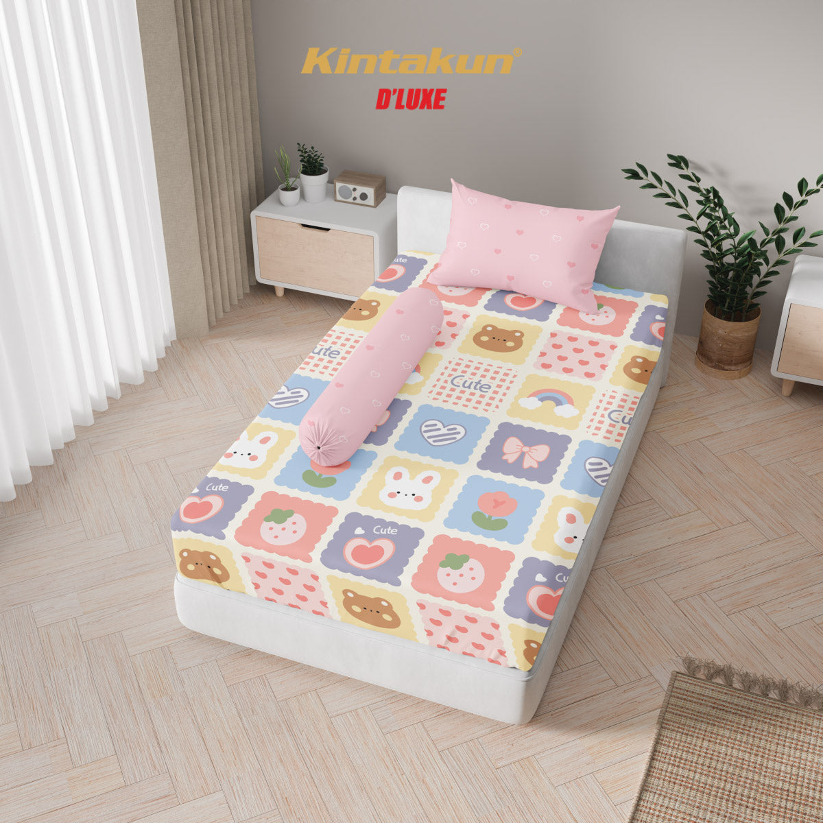 Kintakun Dluxe Sprei Fitted Patcha Tinggi 25cm