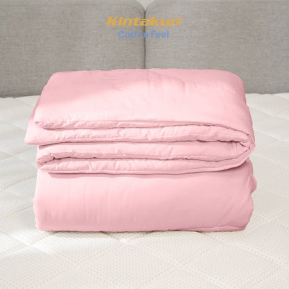 Kintakun Cotton Feel Comforter Basic & Pinch Quilt Varian Petal Pink