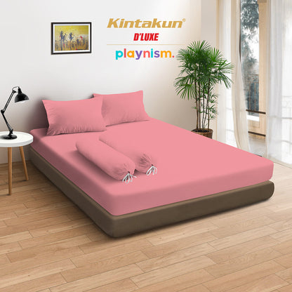 Dluxe Sprei Set Fitted Polos Ukuran 160 x 200 Varian Warna