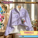 Kintakun DLUXE Poncho Blanket Jaket The Powerpuff Girl Motif Townsville Team-Up
