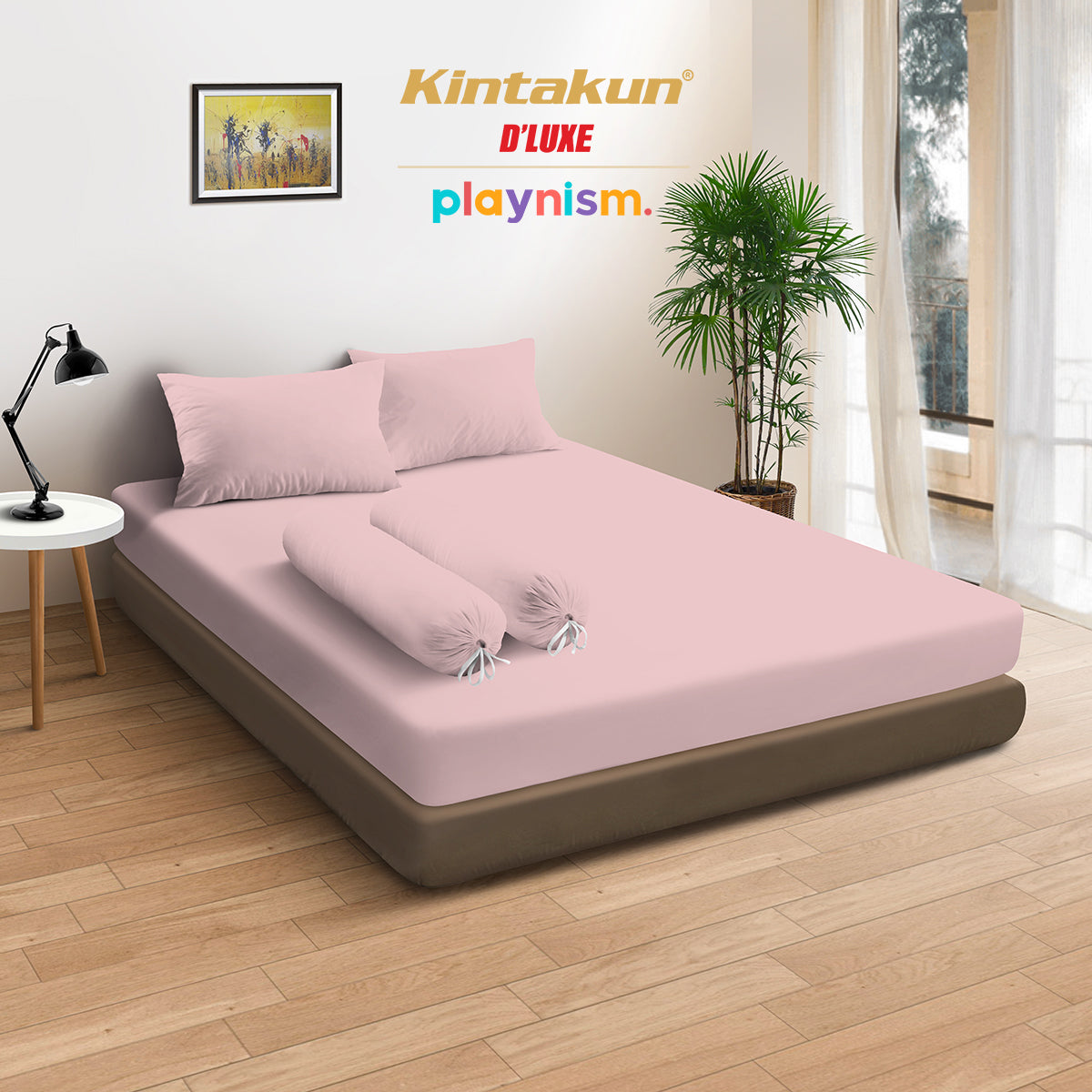 Dluxe Sprei Set Fitted Polos Ukuran 160 x 200 Varian Warna