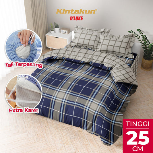 Kintakun Dluxe Bedcover Set Rumbai Priska Tinggi 25cm
