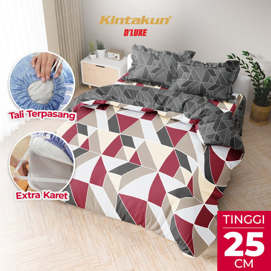 Kintakun Dluxe Bedcover Set Rumbai Roni Tinggi 25cm
