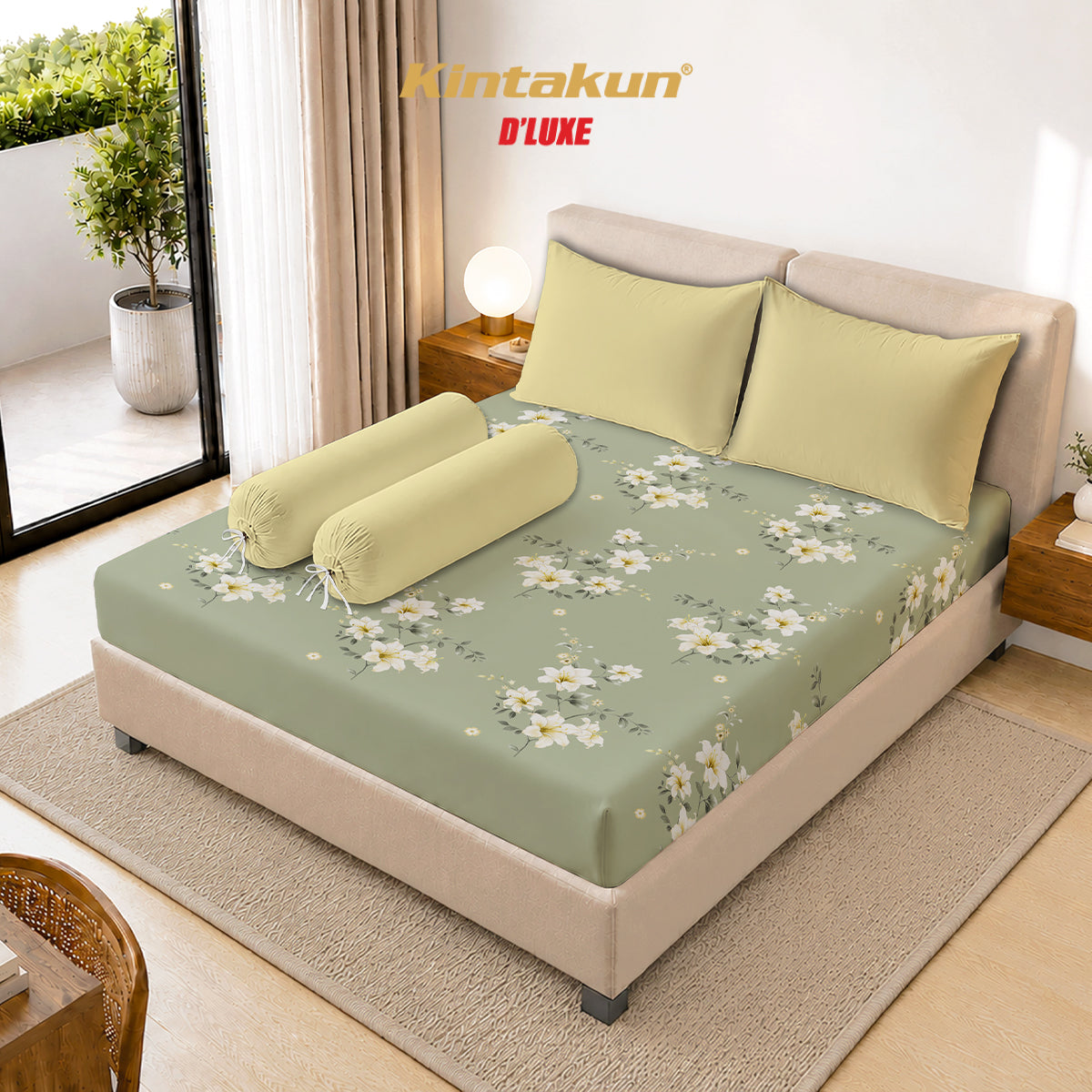 Kintakun Dluxe Sprei Fitted Rossena Tinggi 30cm