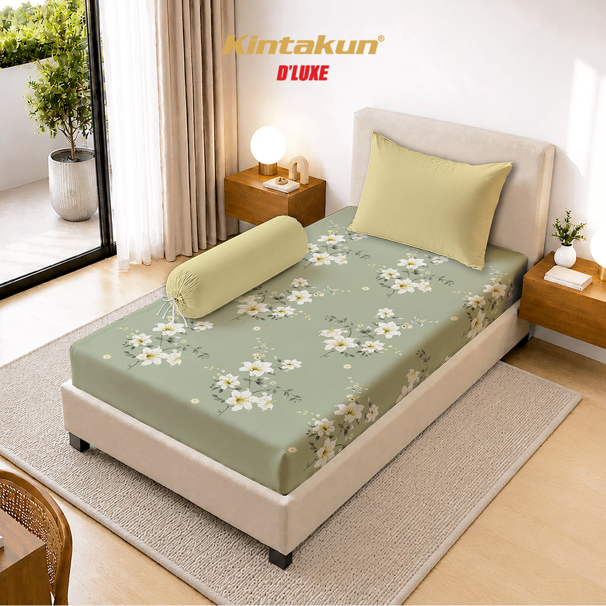 Kintakun Dluxe Sprei Fitted Rossena Tinggi 30cm