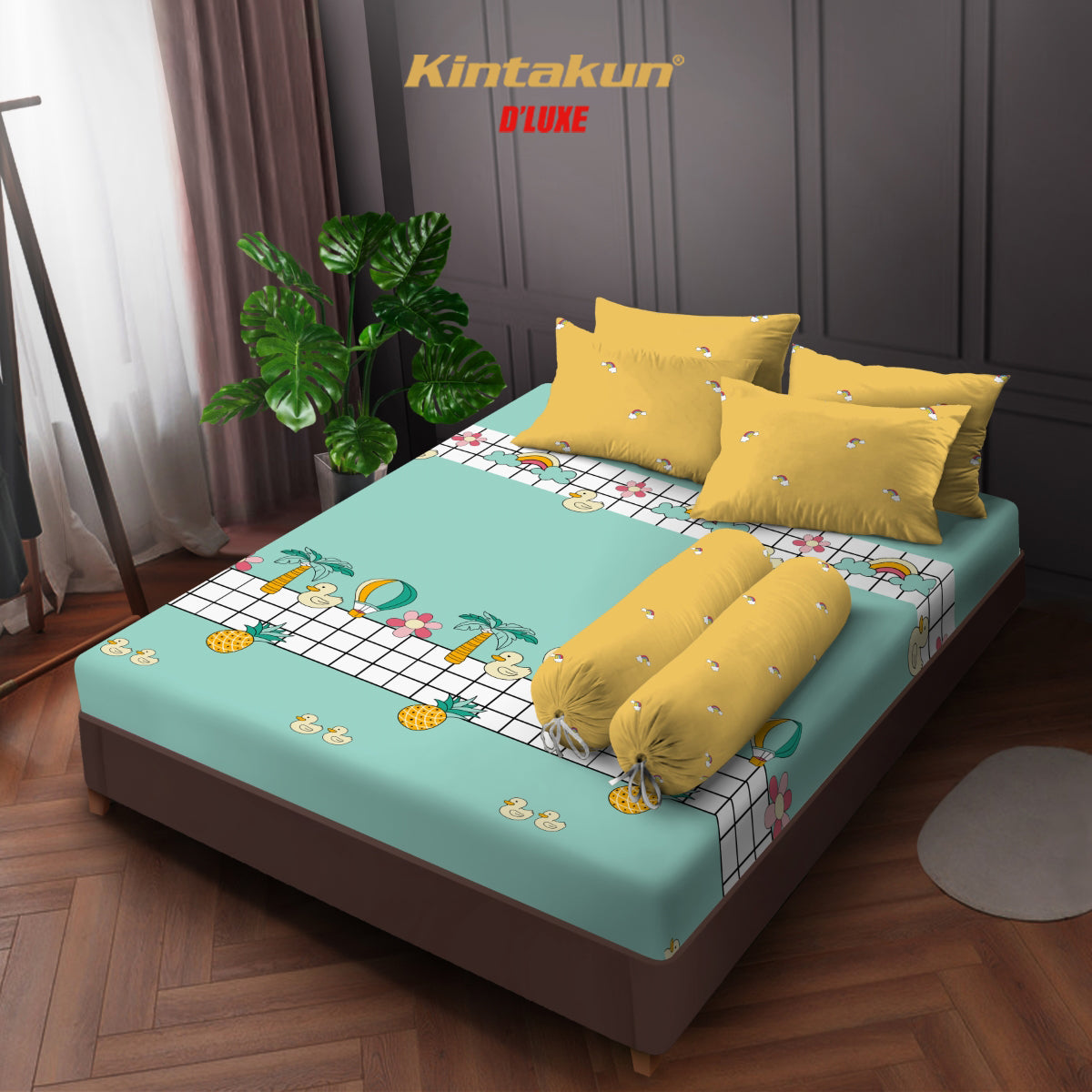 [CLEARANCE] Kintakun Dluxe Sprei Fitted 180 Motif Tinggi 20 cm - Varian Motif