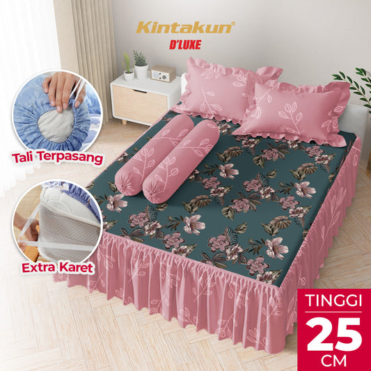 Kintakun Dluxe Sprei Rumbai Safira Tinggi 25cm