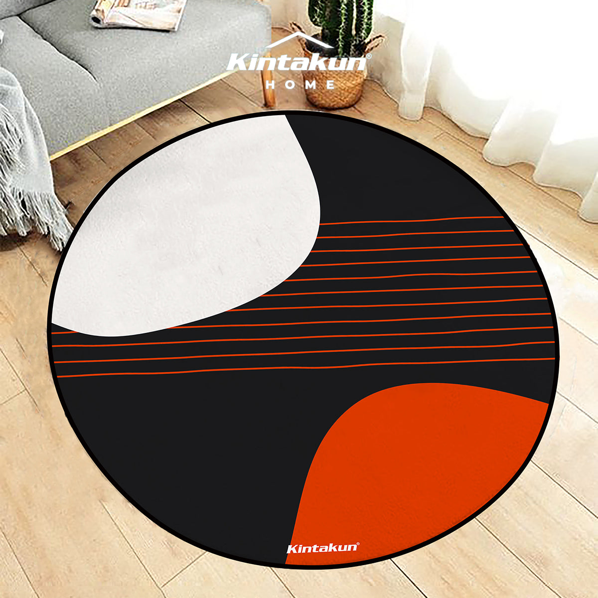 Karpet Print Lingkaran D 100 cm Varian Saga