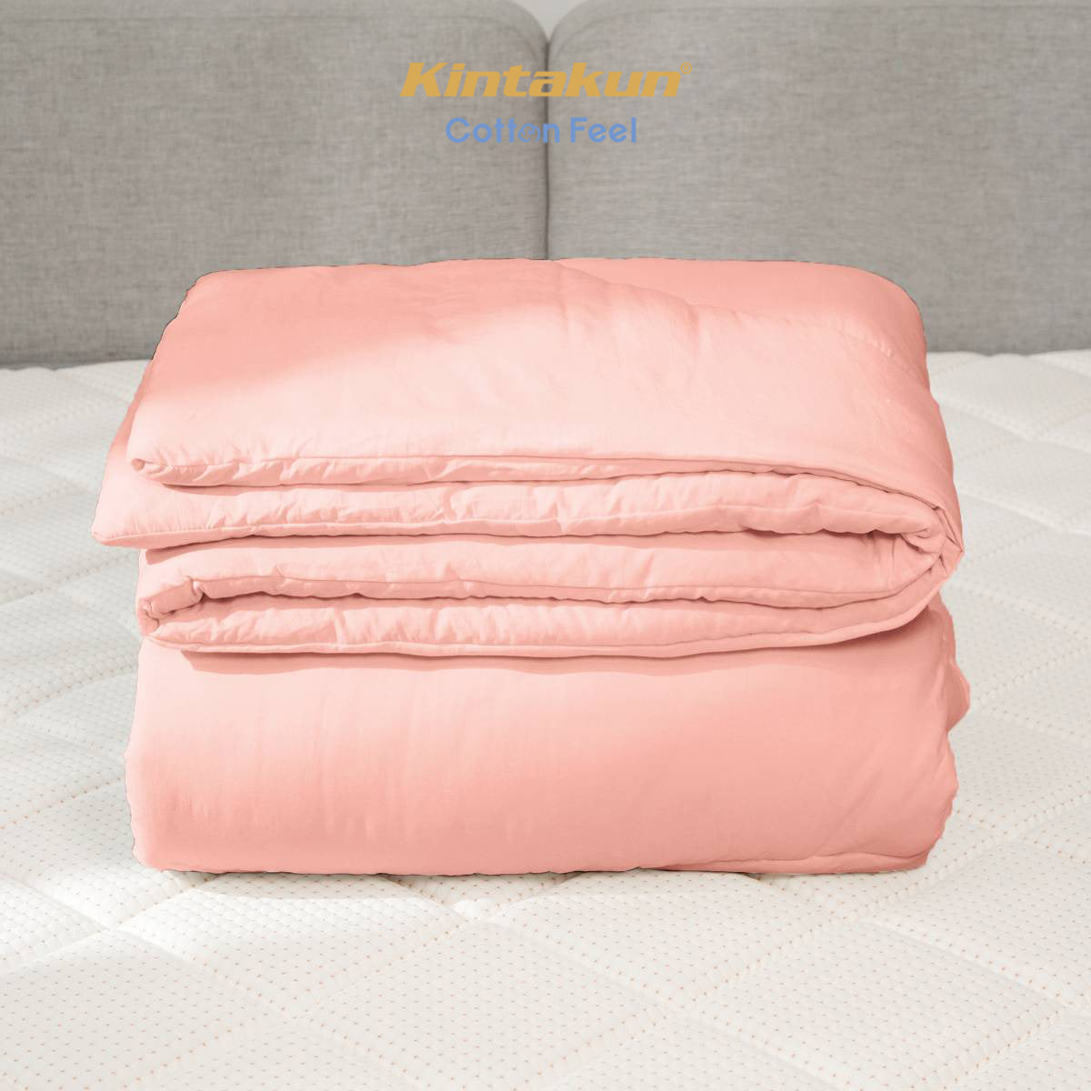 Kintakun Cotton Feel Mix & Match Sprei Pocket Varian Salmon Tinggi 30 cm