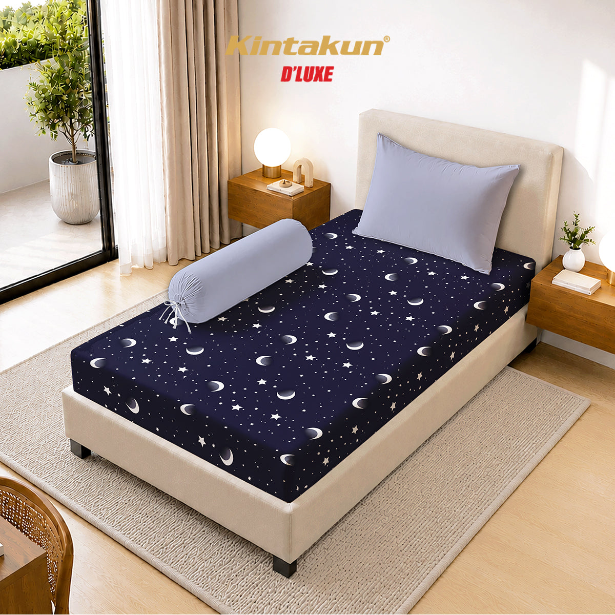 Kintakun Dluxe Sprei Fitted Sandi Tinggi 30cm