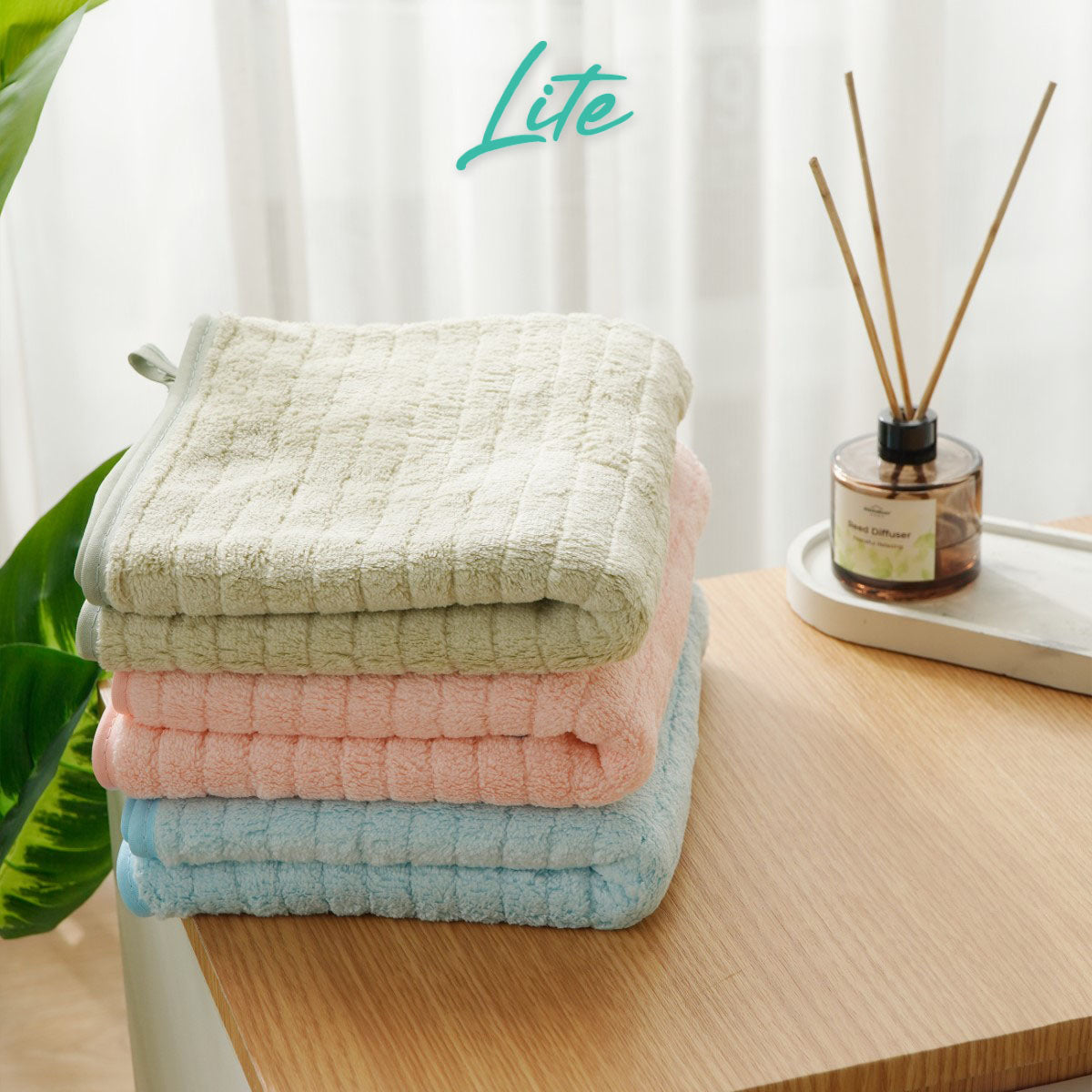 Kintakun Lite Coral Fleece Towel 35 x 75 (3 pcs)