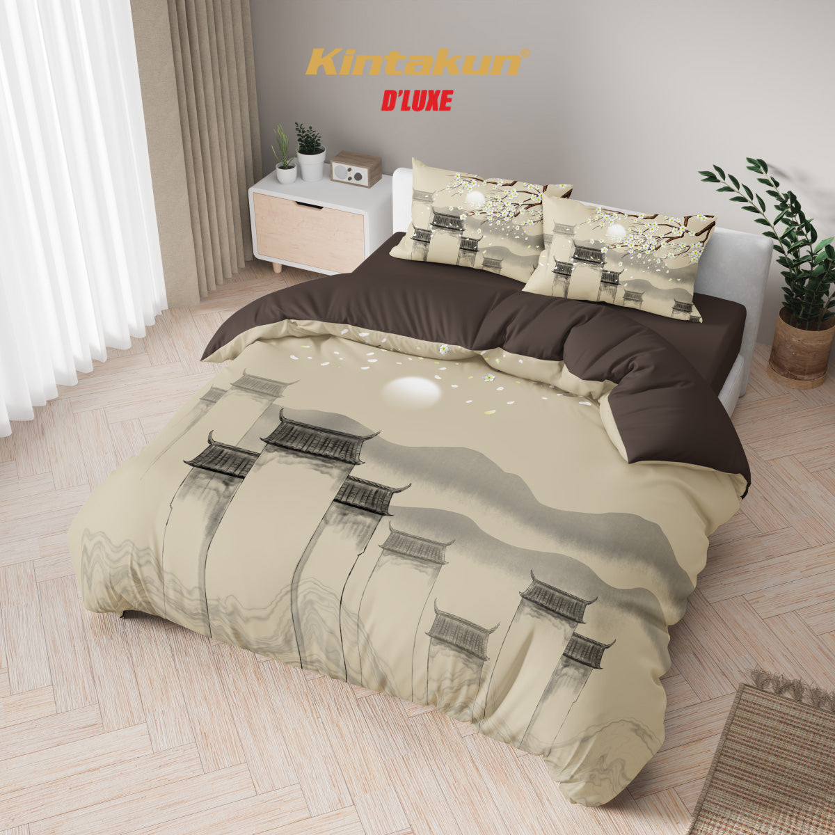 Kintakun Dluxe Bedcover Set Fitted Sayya Tinggi 25 cm
