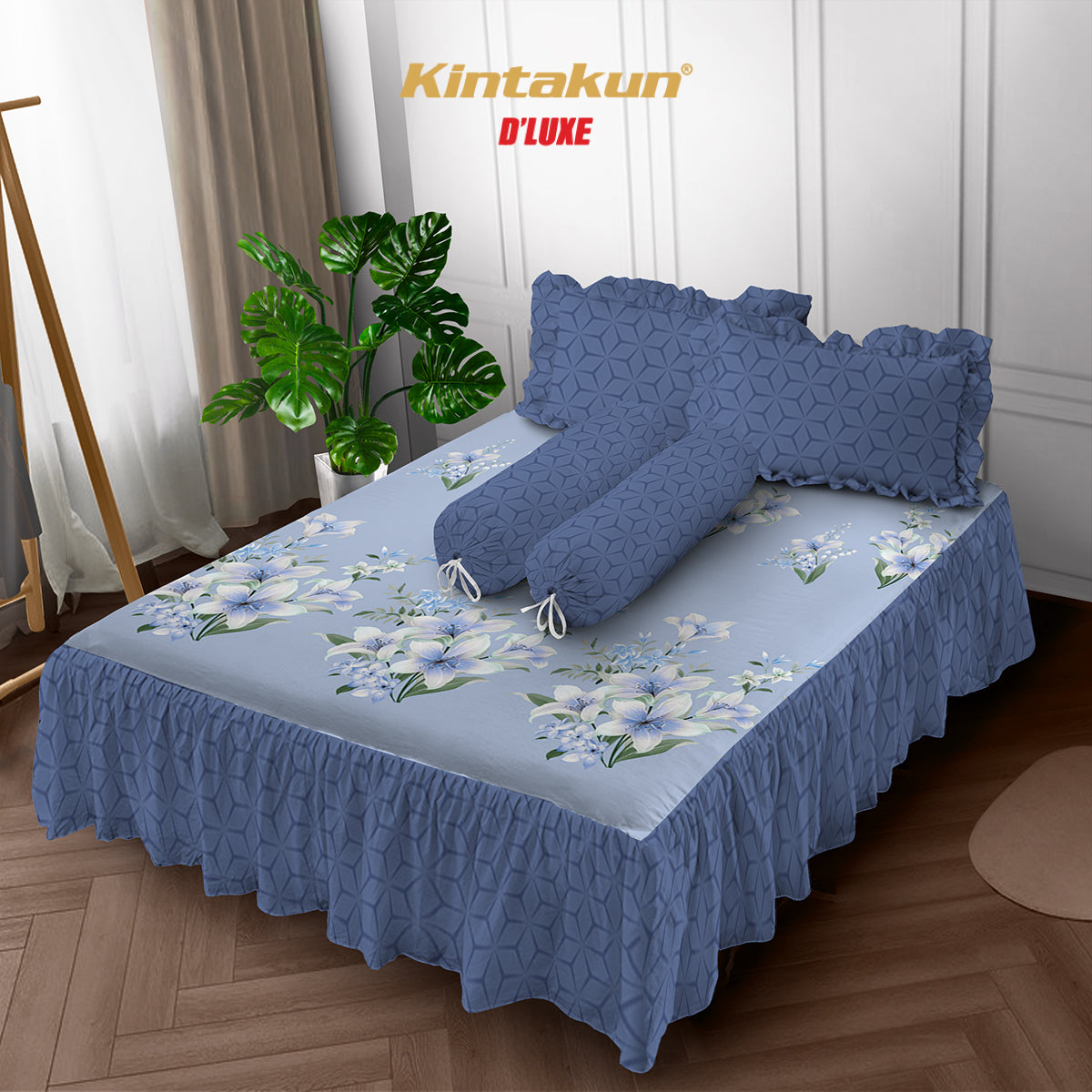 Kintakun DLUXE Sprei Set Rumbai Tinggi 39 cm Shakila