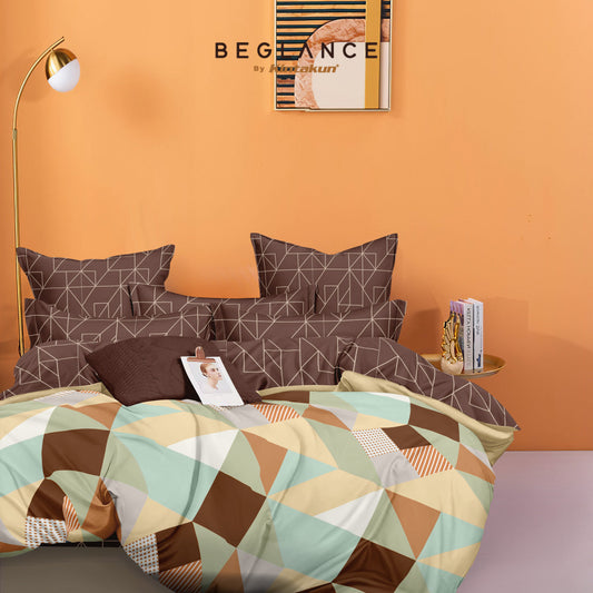 Beglance Bedcover Set Fitted Microtex Sirius Premium Microsuede 30cm