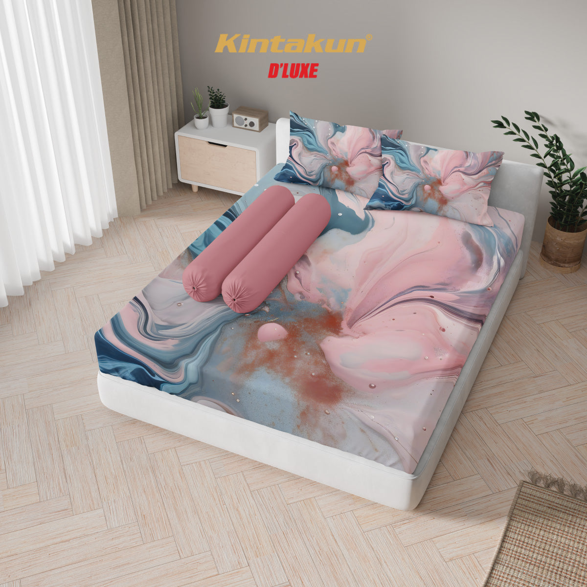 Kintakun Dluxe Sprei Fitted Slavina Tinggi 25cm