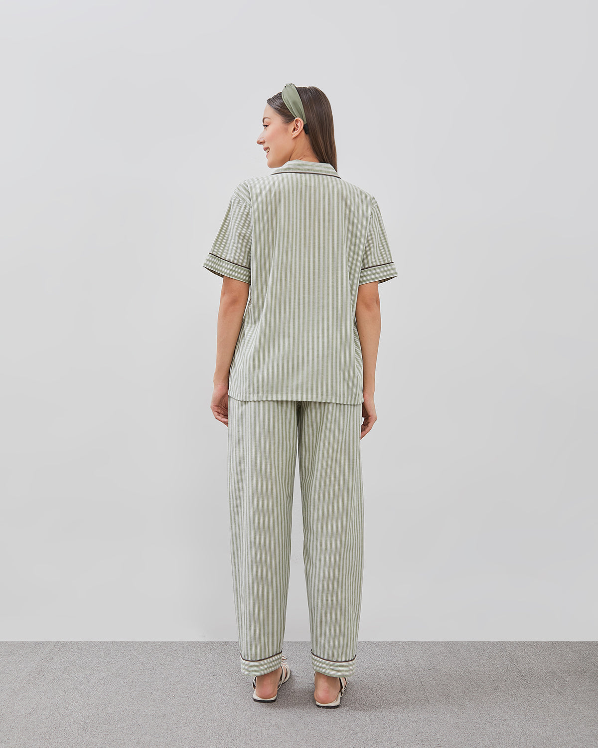 Cottonbee One Set Piyama Katun Wanita Varian Lemon Grass