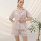 Cottonbee One Set Piyama Katun Wanita Varian Coral Tree