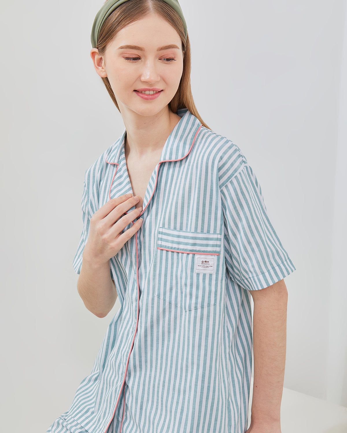 Cottonbee One Set Piyama Cotton Pria dan Wanita Varian Milk Sorbet