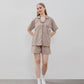 Cottonbee One Set Piyama Cotton Pria dan Wanita Varian Biscotti