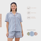 Cottonbee One Set Piyama Katun Wanita Varian Periwinkle