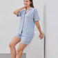 Cottonbee One Set Piyama Katun Wanita Varian Periwinkle