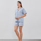 Cottonbee One Set Piyama Katun Wanita Varian Periwinkle