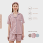 Cottonbee One Set Piyama Cotton Pria dan Wanita Varian Rose Toffee