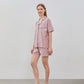 Cottonbee One Set Piyama Cotton Pria dan Wanita Varian Rose Toffee