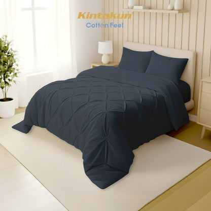 Kintakun Cotton Feel Mix & Match Sprei Pocket Varian Steel Grey Tinggi 30 cm