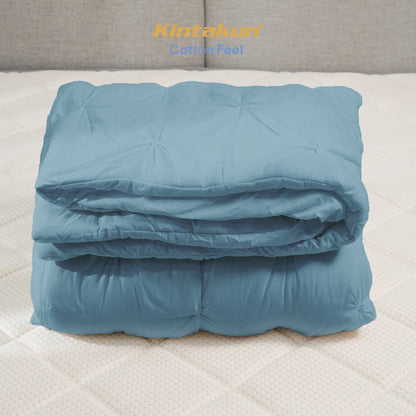 Kintakun Cotton Feel Comforter Basic & Pinch Quilt Varian Stone Blue
