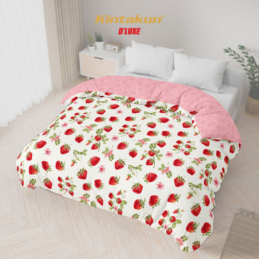 Kintakun Dluxe Comforter Only Motif Strawberry