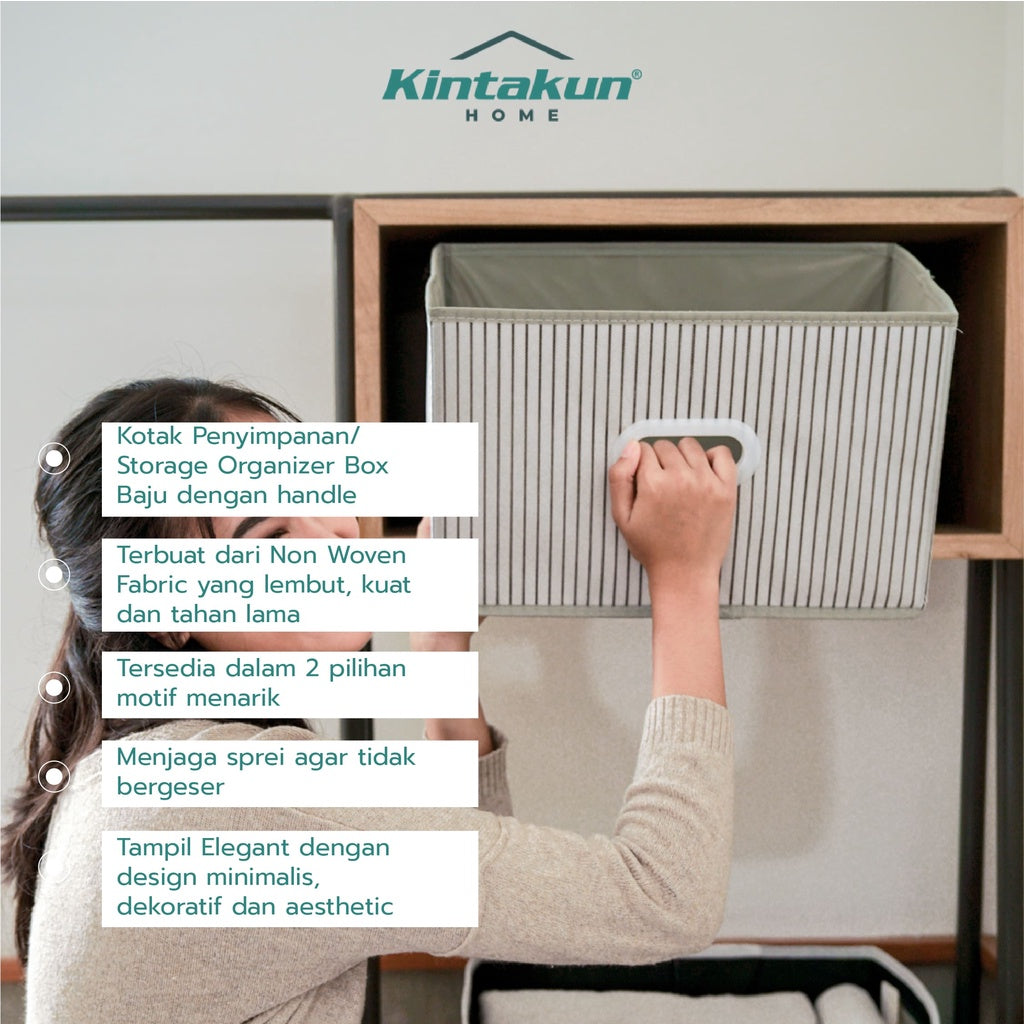 Kintakun Home Saira Tempat Penyimpanan Baju dengan Handle