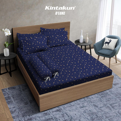 Kintakun Dluxe Gold Sprei Fitted Motif Stardust Tinggi 30 cm