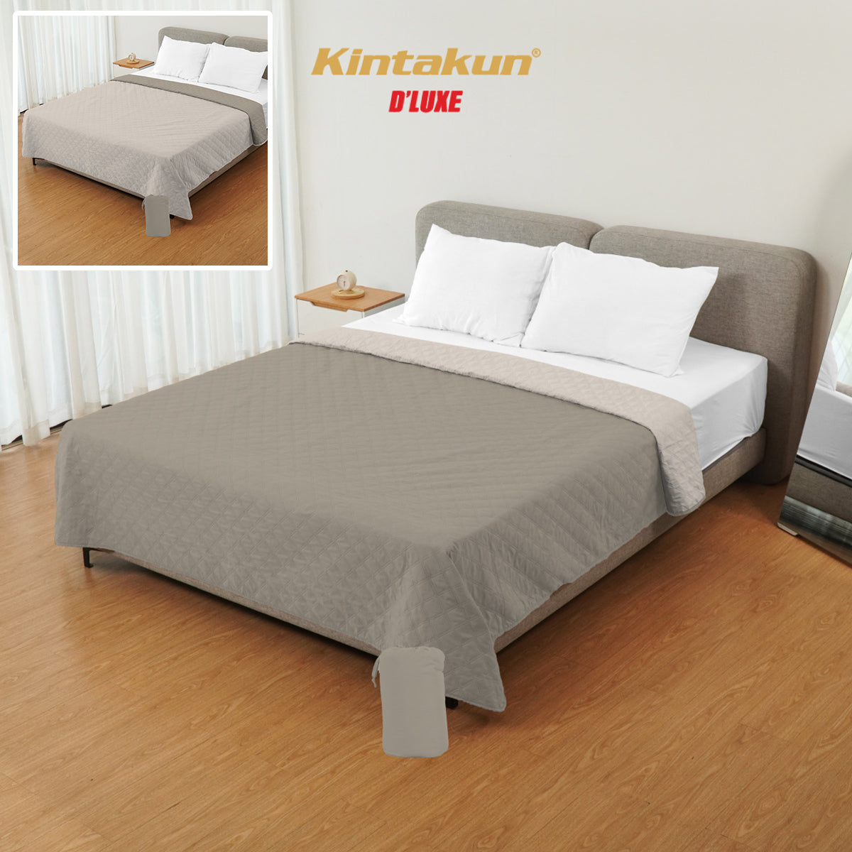 Kintakun DLUXE Ultrasonic Selimut Dual-Tone Varian Taupe Mist