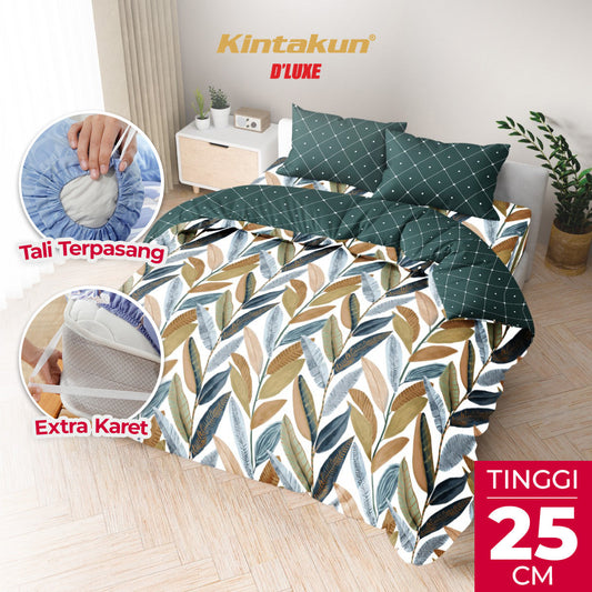 Kintakun Dluxe Bedcover Set Fitted Telania Tinggi 25cm