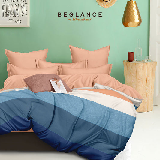 Beglance Bedcover Set Fitted Microtex Terre Premium Microsuede 30cm