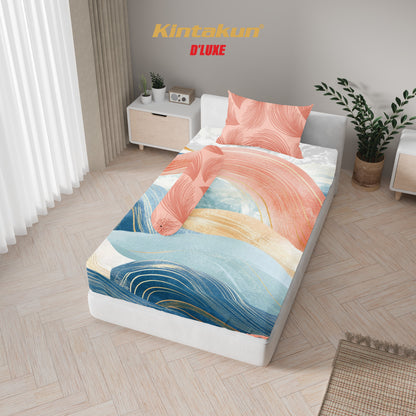 Kintakun Dluxe Sprei Set Fitted Digital Printing Motif Thalia Tinggi 25 cm