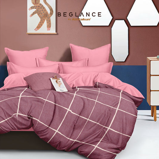 Beglance Bedcover Set Fitted Microtex Trevi Premium Microsuede 30cm