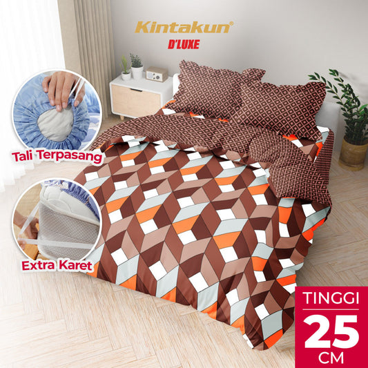 Kintakun Dluxe Bedcover Set Rumbai Valeska Tinggi 25cm