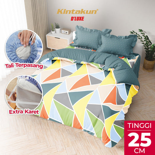 Kintakun Dluxe Bedcover Set Rumbai Varelia Tinggi 25cm