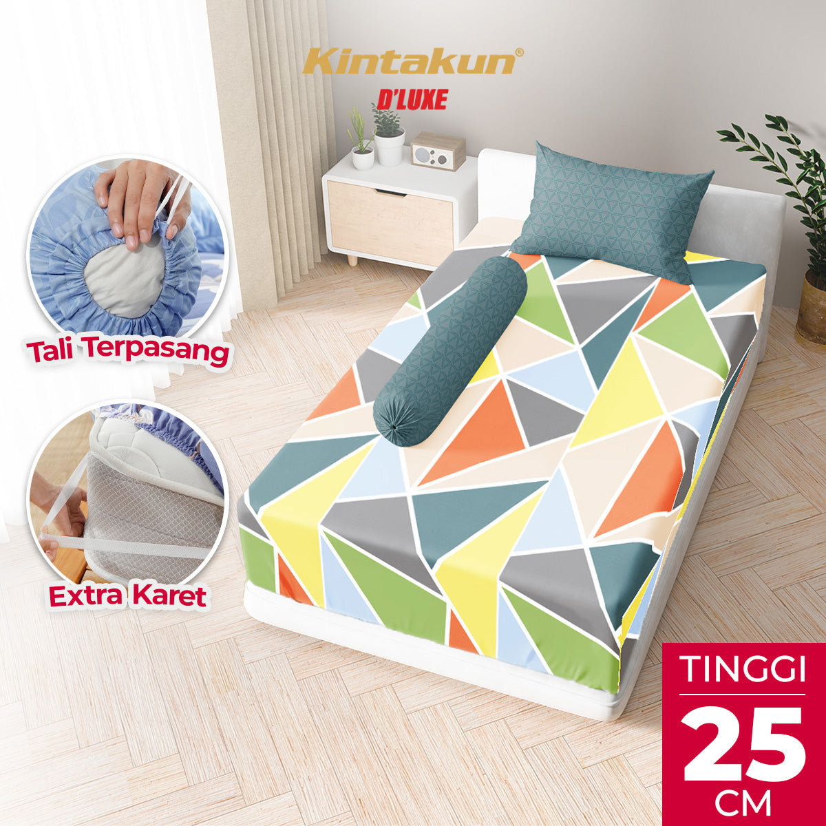 Kintakun Dluxe Sprei Fitted Varelia Tinggi 25cm
