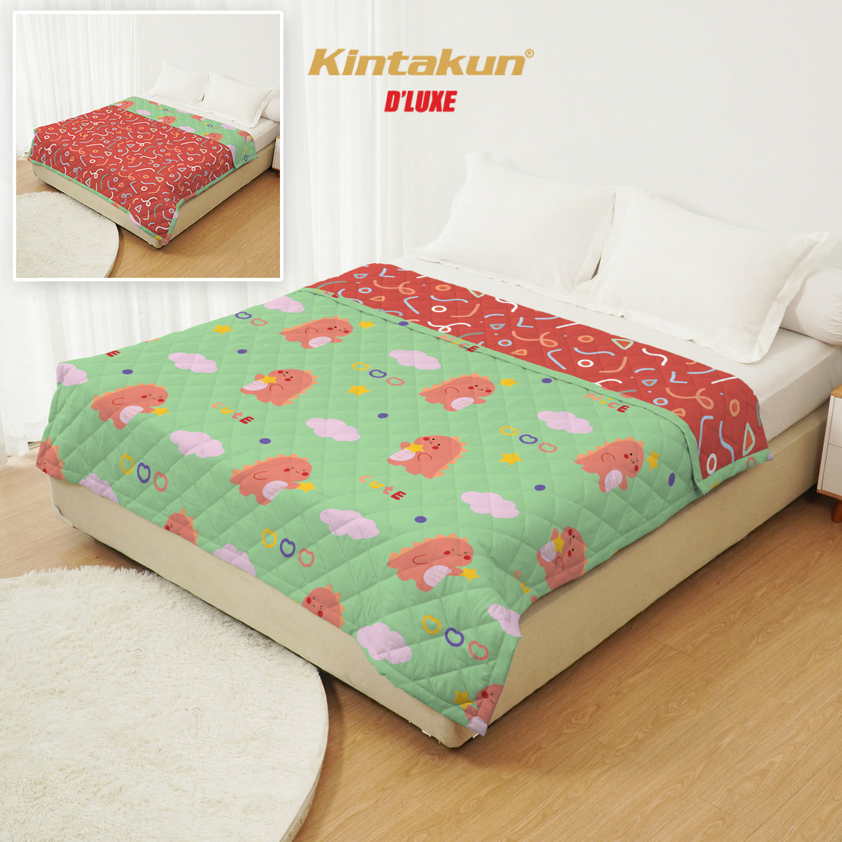 Dluxe Bestie Selimut Ultrasonic Dua Sisi Ukuran 150 x 200