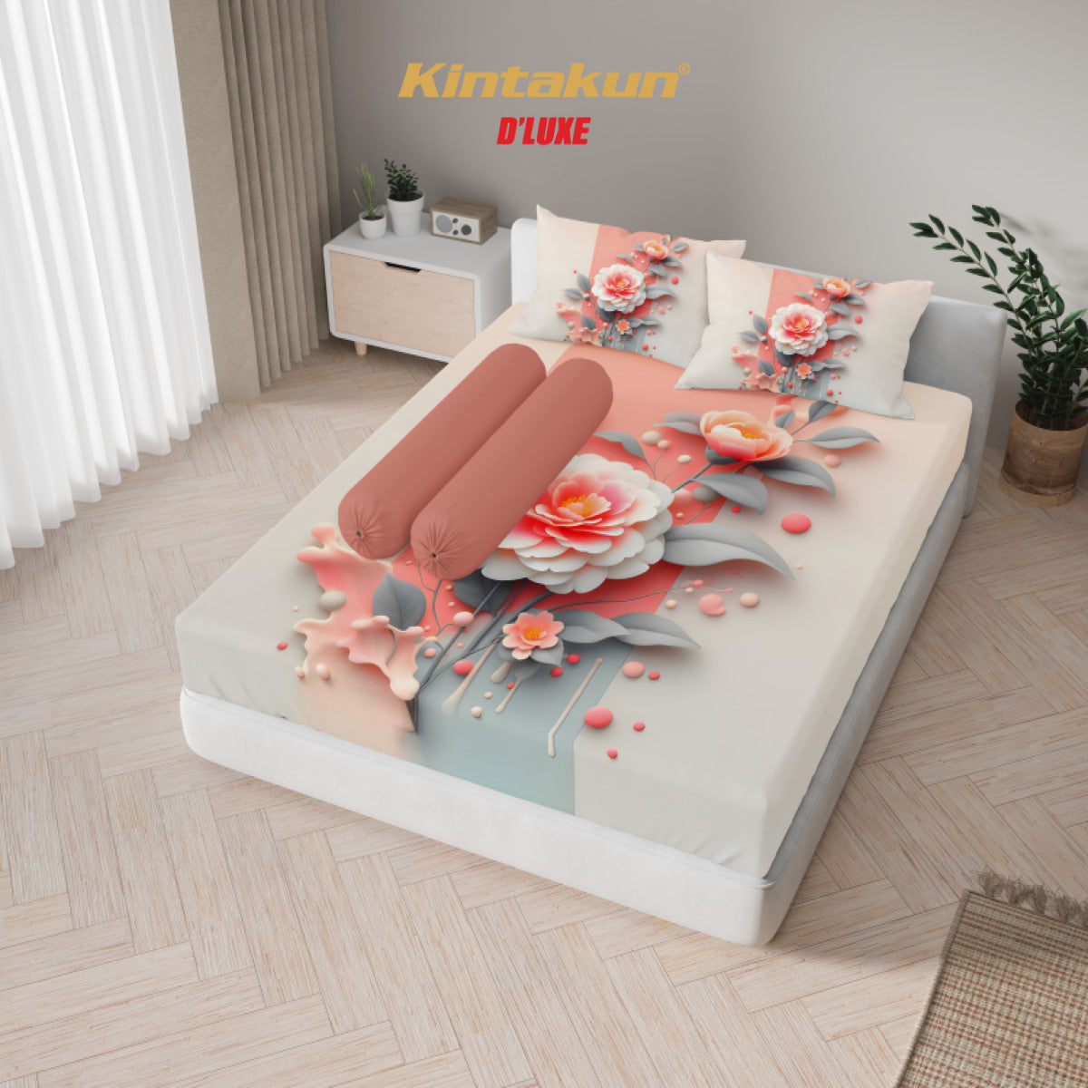 Kintakun Dluxe Sprei Set Fitted Vienna Tinggi 25cm