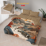 Kintakun Dluxe Bed Cover Set Fitted Digital Printing Motif Yamato Tinggi 25 cm
