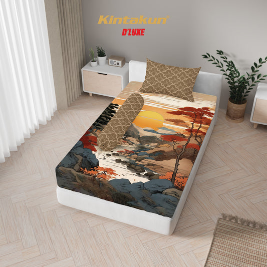 Kintakun Dluxe Sprei Set Fitted Digital Printing Motif Yamato Tinggi 25 cm