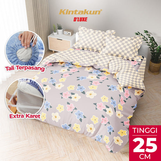 Kintakun Dluxe Bedcover Set Rumbai Yoram Tinggi 25cm