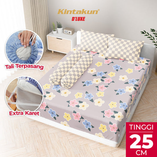 Kintakun Dluxe Sprei Fitted Yoram Tinggi 25cm