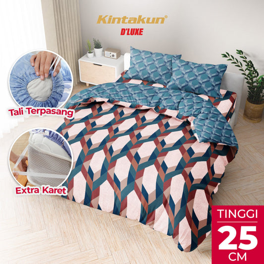Kintakun Dluxe Bedcover Set Fitted Zalika Tinggi 25cm